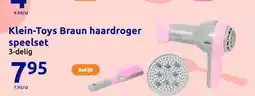Action Klein-Toys Braun haardroger speelset aanbieding