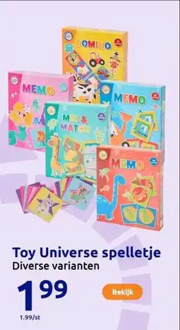 Action Toy Universe spelletje aanbieding