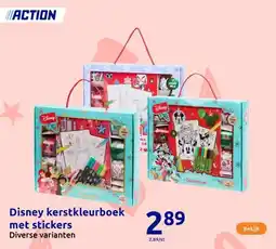 Action Disney kerstkleurboek met stickers aanbieding