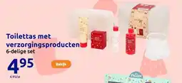 Action Toilettas met verzorgingsproducten aanbieding