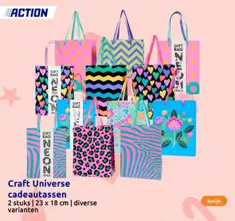 Action Craft Universe cadeautassen aanbieding