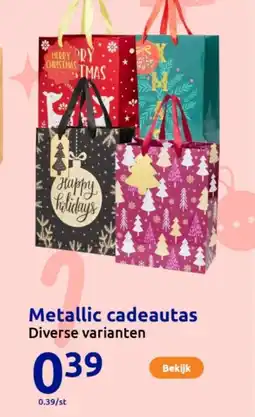 Action Metallic cadeautas aanbieding