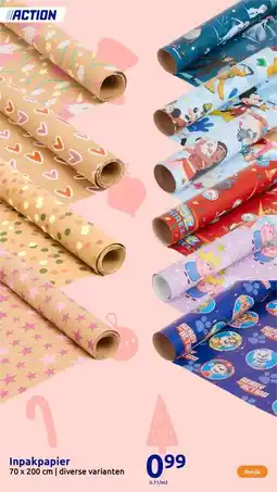 Action Inpakpapier aanbieding