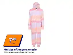 Action Meisjes of jongens onesie aanbieding