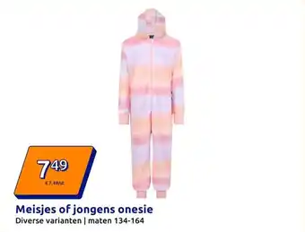 Action Meisjes of jongens onesie aanbieding