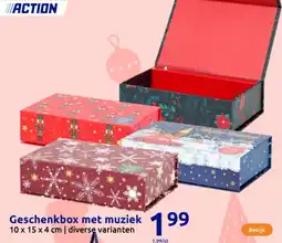 Action Geschenkbox met muziek aanbieding