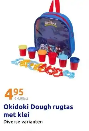 Action Okidoki Dough rugtas met klei aanbieding