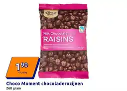 Action Choco Moment chocoladerozijnen aanbieding