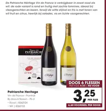 HANOS Patriarche Heritage aanbieding