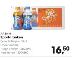 HANOS AA Drink Sportdranken aanbieding