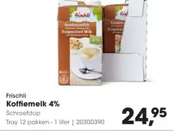 HANOS Frischli Koffiemelk 4% aanbieding