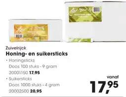 HANOS Zuivelrijck Honing en suikersticks aanbieding