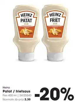 HANOS Heinz Patat / frietsaus aanbieding
