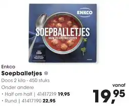 HANOS Enkco Soepballetjes aanbieding