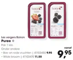 HANOS Les vergers Boiron Puree aanbieding