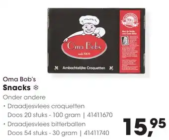 HANOS Oma Bob's Snacks aanbieding