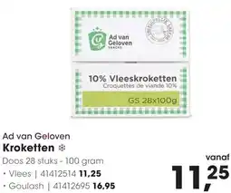 HANOS Ad van Geloven Kroketten aanbieding