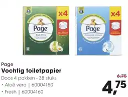 HANOS Page Vochtig toiletpapier aanbieding
