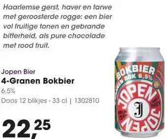 HANOS Jopen Bier 4-Granen Bokbier aanbieding