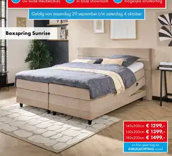 Woonsquare Boxspring Sunrise aanbieding
