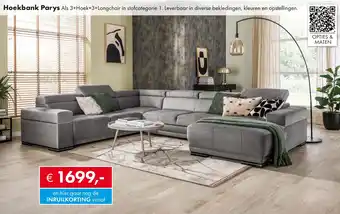 Woonsquare Hoekbank Parys aanbieding