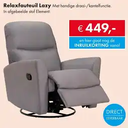 Woonsquare Relaxfauteuil Lazy aanbieding