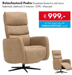 Woonsquare Relaxfauteuil Pedro aanbieding