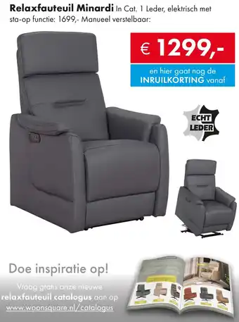 Woonsquare Relaxfauteuil Minardi aanbieding