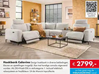 Woonsquare Hoekbank Calavino aanbieding
