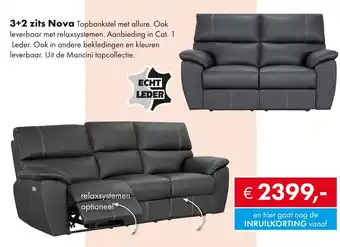 Woonsquare 3+2 zits Nova aanbieding