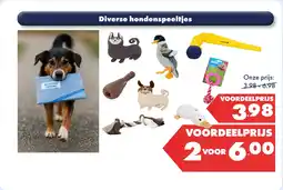 Huisdier Voordeelshop Diverse hondenspeeltjes aanbieding