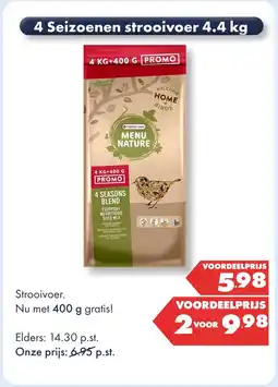 Huisdier Voordeelshop 4 Seizoenen strooivoer 4.4 kg aanbieding