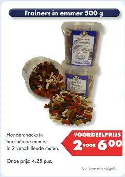 Huisdier Voordeelshop Trainers in emmer 500 g aanbieding