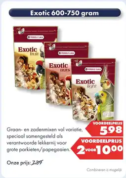Huisdier Voordeelshop Exotic 600-750 gram aanbieding