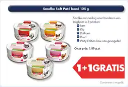 Huisdier Voordeelshop Smolke Soft Paté hond 125 g aanbieding