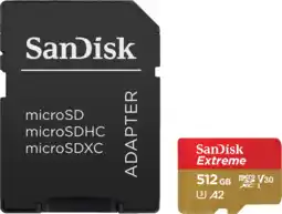 Coolblue SanDisk MicroSDXC Extreme 512GB 130MB/s aanbieding
