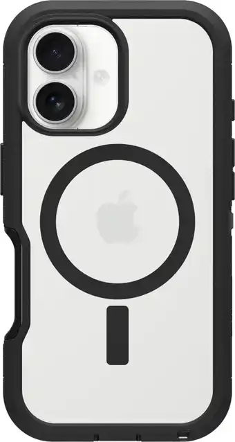 Coolblue Otterbox Defender XT iPhone 16 Back Cover met MagSafe Magneet Transparant met Zwarte Rand aanbieding