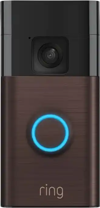 Coolblue Ring Battery Video Doorbell Brons aanbieding