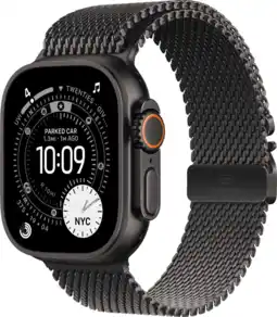 Coolblue Apple Watch Ultra 3 Cellular 49mm Zwart Milanese Band M aanbieding