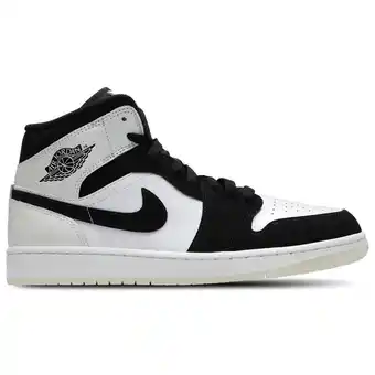 Foot Locker Jordan 1 Mid Sneakers Heren - Wit - Maat 40 - Leer aanbieding