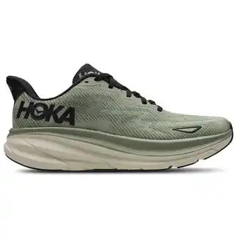Foot Locker Hoka Clifton 9 Sneakers Heren - Groen - Maat 44 - Mesh/Synthetisch aanbieding