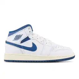 Foot Locker Jordan 1 Mid Kindersneakers - Wit - Maat 37.5 - Textil, Leer aanbieding