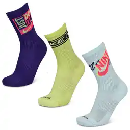 Foot Locker Nike Everyday Cushioned Crew 3 Pack Sokken Unisex - Blauw - Maat 34 - 38 aanbieding