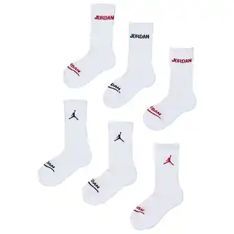 Foot Locker Jordan Kids Crew 6 Pack Sokken Unisex - Wit - Maat 31 - 34 aanbieding