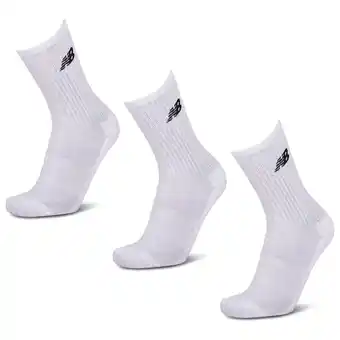 Foot Locker New Balance Crew 3 Pack Sokken Unisex - Wit - Maat 35-38 - Katoen aanbieding