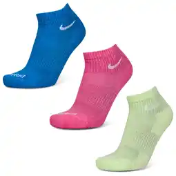 Foot Locker Nike Everyday Cushioned Ankle 3 Pack Sokken Unisex - Groen - Maat 38 - 42 aanbieding