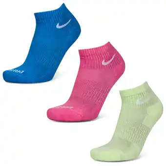 Foot Locker Nike Everyday Cushioned Ankle 3 Pack Sokken Unisex - Groen - Maat 38 - 42 aanbieding