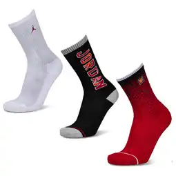 Foot Locker Jordan Kids Jumpman Crew 3 Pack Sokken Unisex - Wit - Maat 39 - 42 - Katoen aanbieding