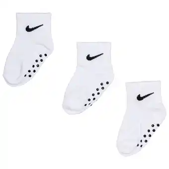 Foot Locker Nike Kids Ankle No Slip 3 Pack Sokken Unisex - Wit - Maat 1 - 2 YEARS aanbieding