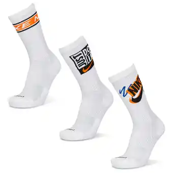 Foot Locker Nike Everyday Essential Crew 3 Pack Sokken Unisex - Wit - Maat 34 - 38 aanbieding